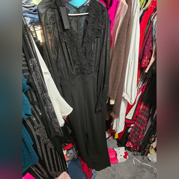 Nwot Fashion nova lace front jumpsuit 3x - Picture 1 of 5